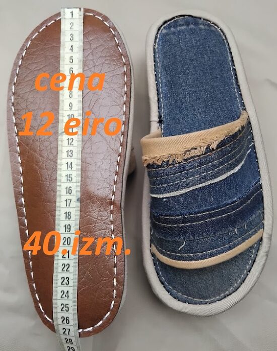 Džinsa čības- vaļējās  40. izm.